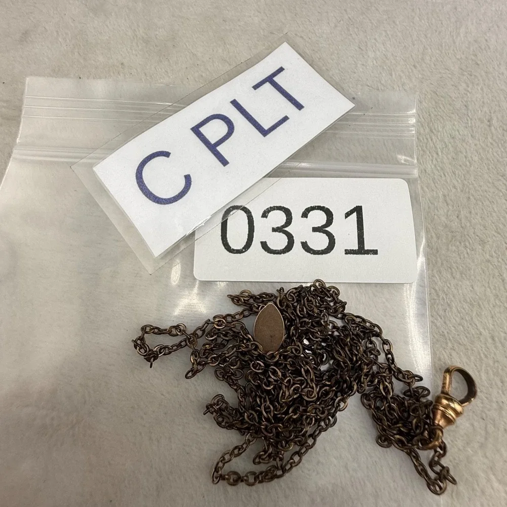 Vintage Gold Filled Watch Chain Gold Tone Fancy Slider Long 48